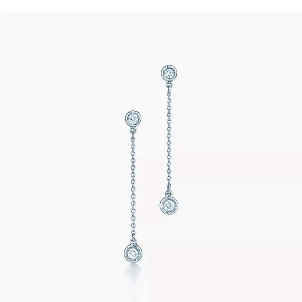 Tiffany & Co. Diamonds by the Yard Drop Earrings Sterling Silver